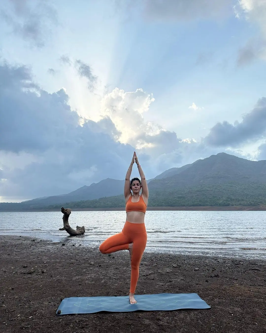 BOLLYWOOD ACTRESS NIMRAT KAUR YOGA WORKOUT STILLS